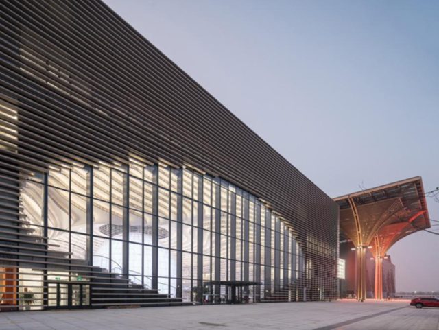 Stunning library in Tianjin China - building view