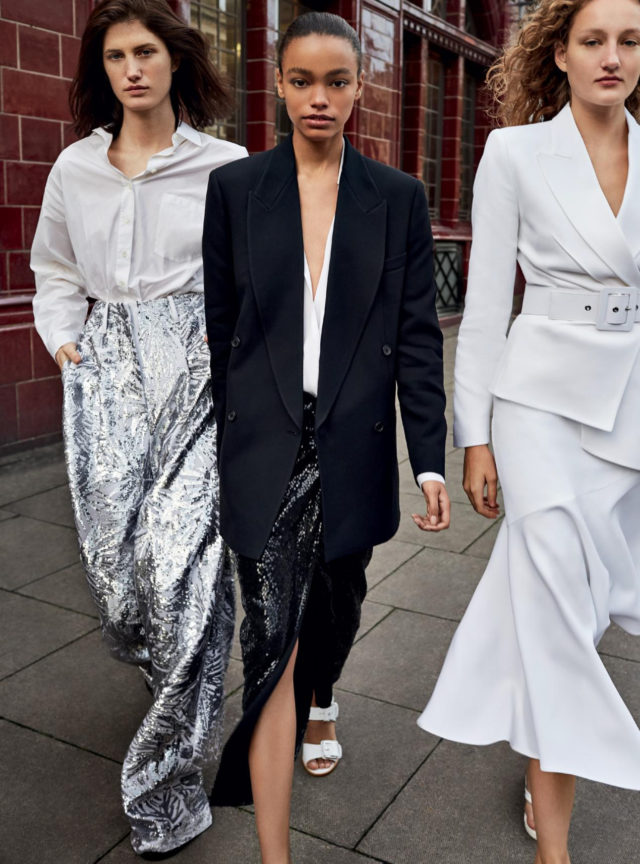 Arm in Arm UK Harper’s Bazaar April 2018 - sequinned outfits