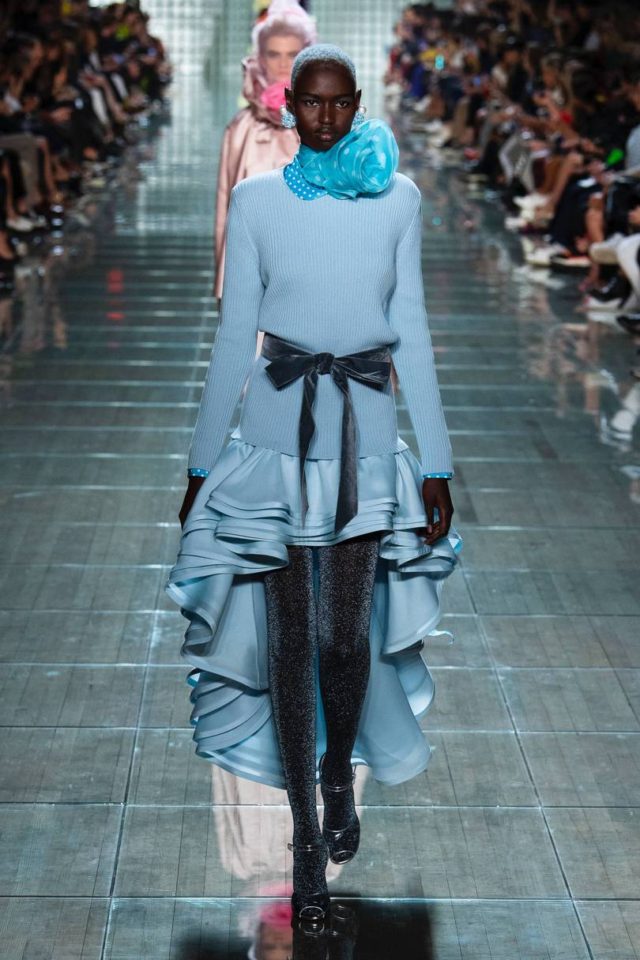 Marc Jacobs Spring:Summer 2019 Ready-To-Wear - blue high low dress