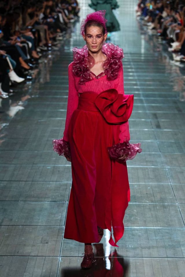 Marc Jacobs Spring:Summer 2019 Ready-To-Wear - red rosette gown