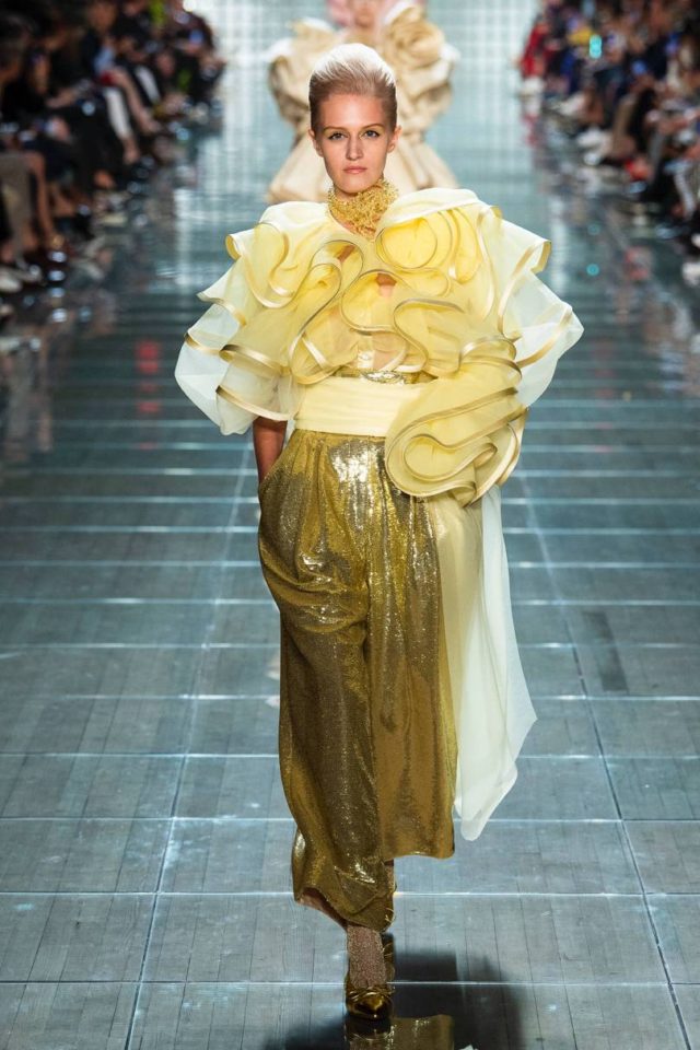 Marc Jacobs Spring:Summer 2019 Ready-To-Wear - yellow and gold ruffles