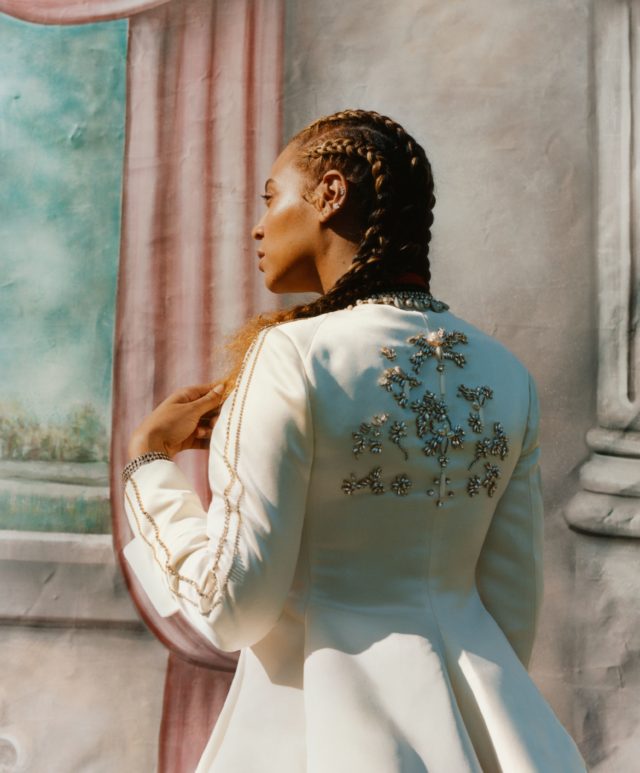 Beyoncé by Tyler Mitchell for US Vogue September 2018 - white embellished jacket