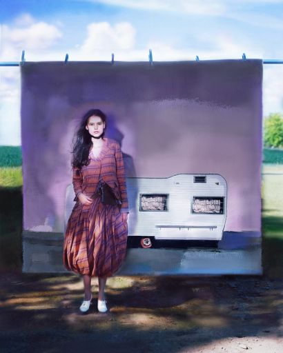 Dreamy Fashion Photography by Marie Taillefer-camper backdrop