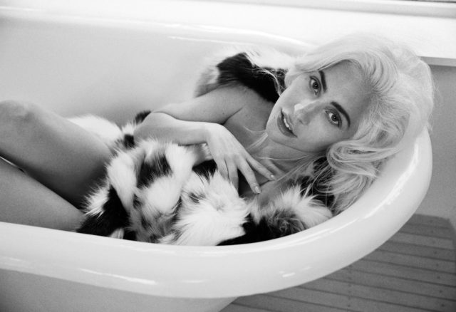 Lady Gaga in US Vogue October 2018 -bathtub