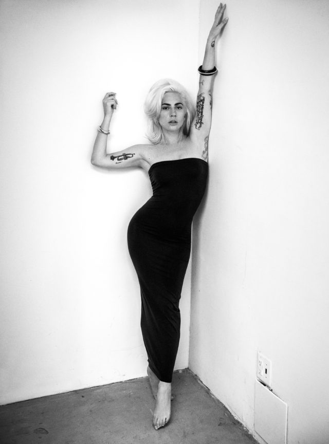 Lady Gaga in US Vogue October 2018 - tube dress