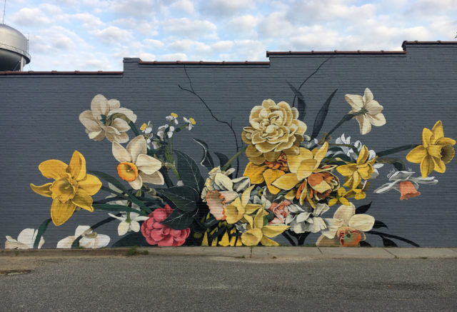 Grand Floral Murals by Ouizi - against gray background