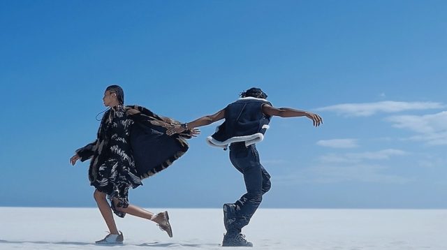 Imaan Hammam & A$AP Rocky for US Vogue November 2018 - black clothing