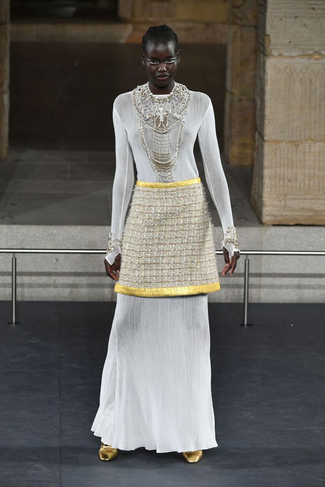 Chanel Metiers d'Art 2018 show - white maxi look