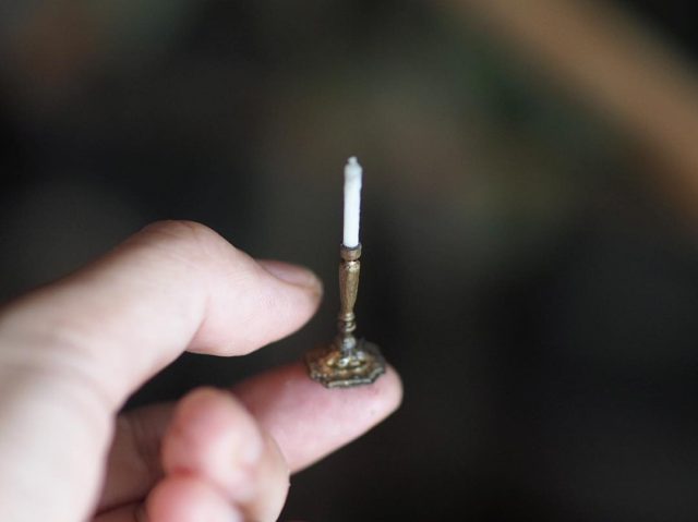 Vintage looking miniature objects by Kiyomi - candlestick