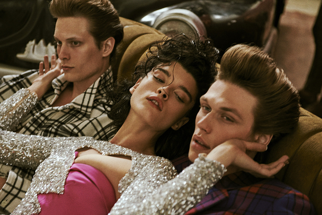 Crystal Renn for Vogue Portugal September 2018 - with two males