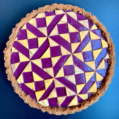 Loko Kitchen pies - blueberry curd with persimmon triangles