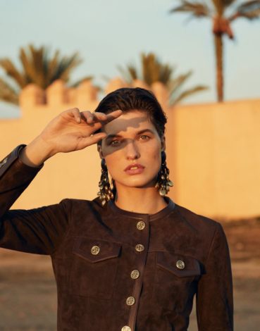 Julia van Os for Vogue Arabia March 2019 - braided hair