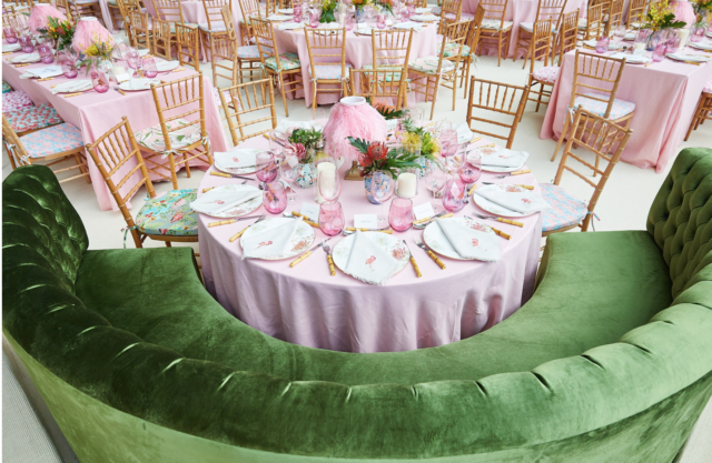 Met Gala 2019 decor - chairs and banquette