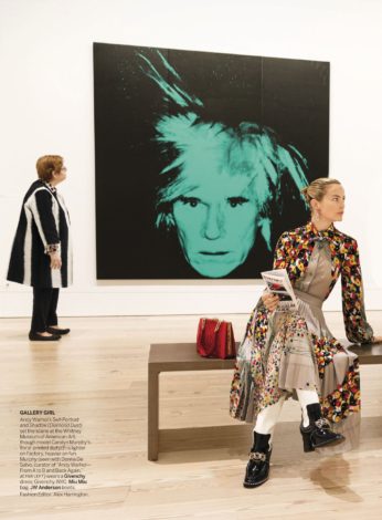 Playing to the Gallery for US Vogue April 2019 - Caroline Murphy in Givenchy dress