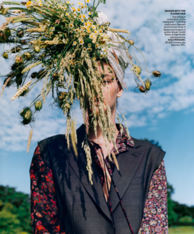 Blooming-Anew-in-US-Vogue-September-2019-floral-headdress