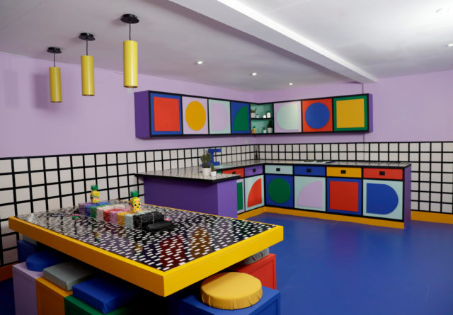 Lego x Walala installation at King's Cross - kitchen