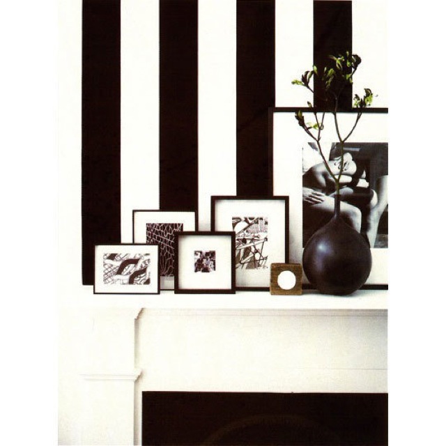 Black white striped wallpaper - saved by Chic n Cheap Living