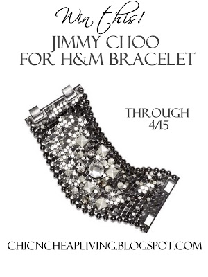 Jimmy Choo HM Jeweled crystal bracelet giveaway