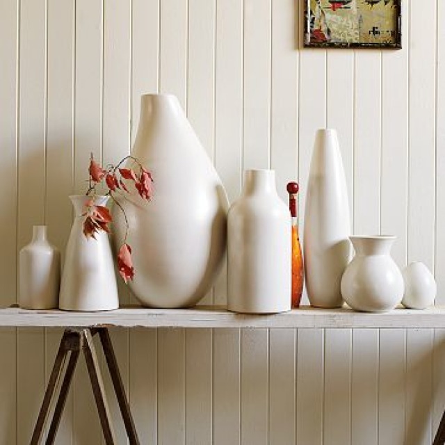 white pure white ceramic vase west elm