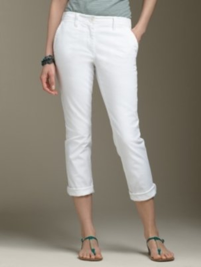 Talbot's heritage fit white roll capris - saved by Chic n Cheap Living