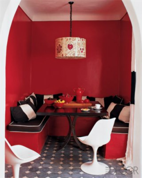 Red nook ELLE Decor-saved by Chic n Cheap Living