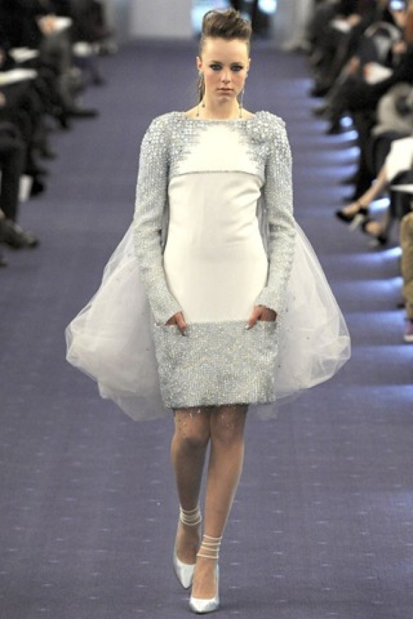 Chanel Couture Spring Summer 2012 white glittery gown - saved by Chic n Cheap Living