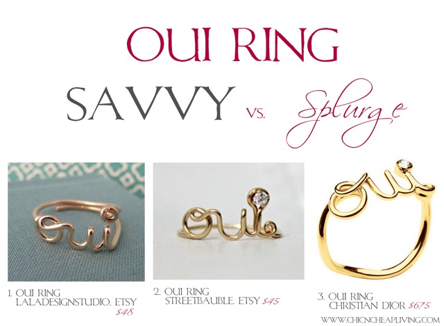 Oui ring choices by Chic n Cheap Living