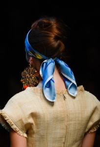 Details Dolce Gabbana Spring 2013 scarf headband- saved by Chic n Cheap Living