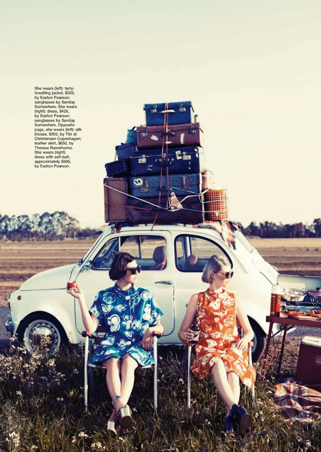 Road Trip Two for the road sitting by road Marie Claire Australia Dec 2012 - saved by Chic n Cheap Living