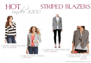 Hot under 100 Striped blazers - by Chic n Cheap Living