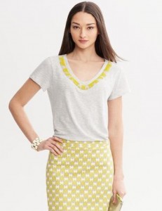 Milly Banana Republic beaded necklace top - saved by Chic n Cheap Living