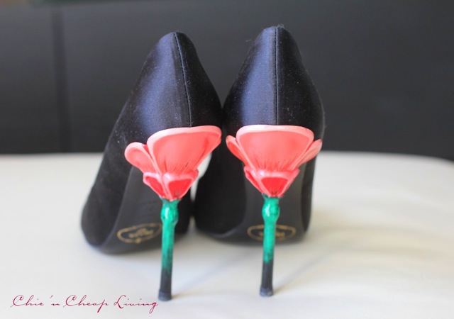 Prada flower heels back by Chic n Cheap Living