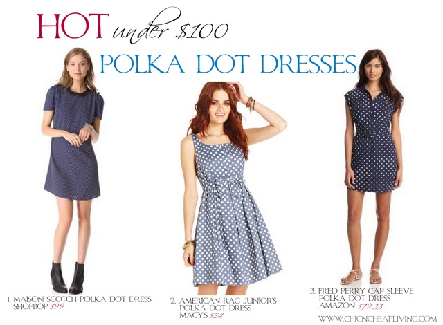 Hot under $100 Polka dot dresses - by Chic n Cheap Living