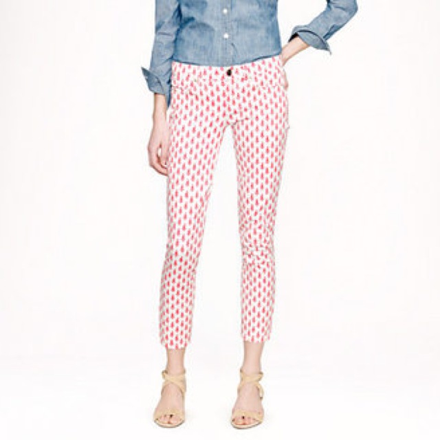 J. Crew cropped matchstick jeans in thistle print - saved by Chic n Cheap Living