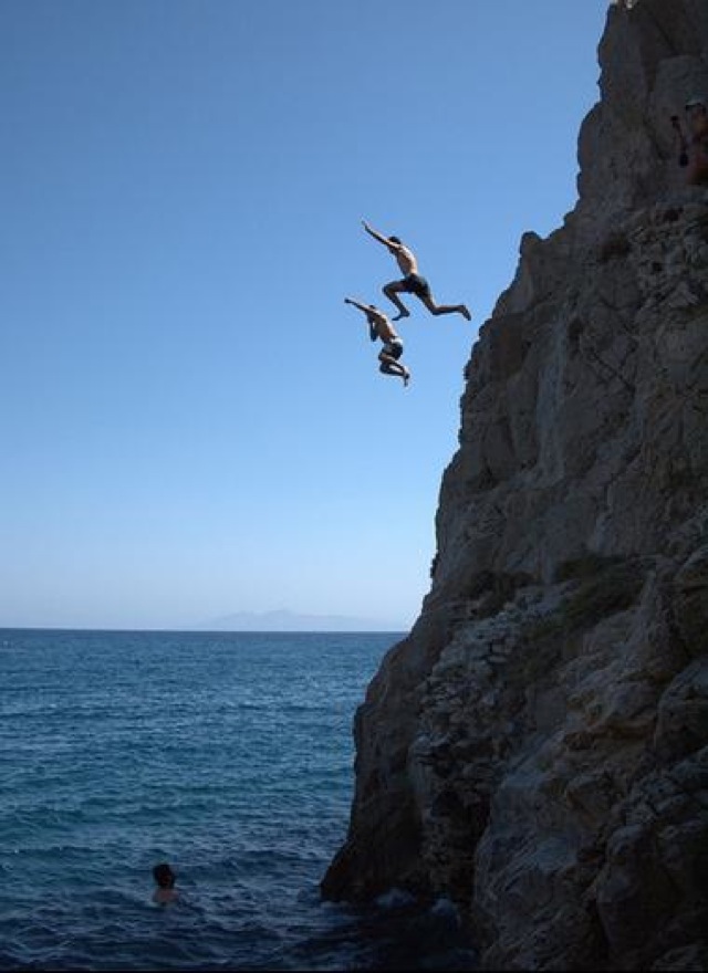 Top cliff diving spots on USA Today Kamari Beach - saved by Chic n ...