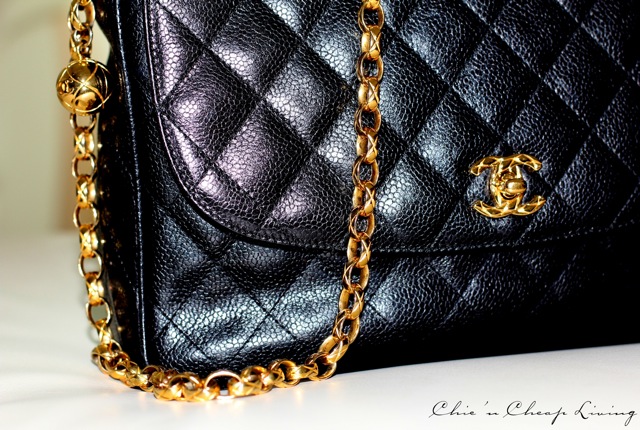 Chanel vintage camera bag close up by Chic n Cheap Living