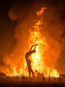 Truth is Beauty exhibit bonfire at Burning Man Festival by Marco Cochrane - saved by Chic n Cheap Living