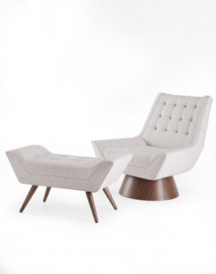 Jonathan Adler chair and Ottoman on Horchow - saved by Chic n Cheap Living