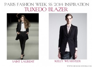 Tuxedo blazer Paris Fashion Week SS 2014 Inspiration by Chic n Cheap Living