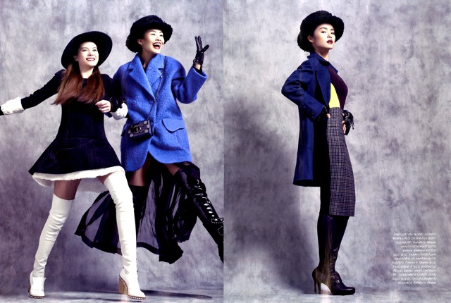 Friends Harper's Bazaar with short coats - saved by Chic n Cheap lIVING