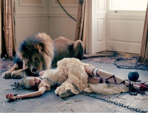 Lion King Edie Campbell and Sands films dress on floor shot by Tim walker Love no. 10 FW 13 14 - saved by Chic n Cheap Living