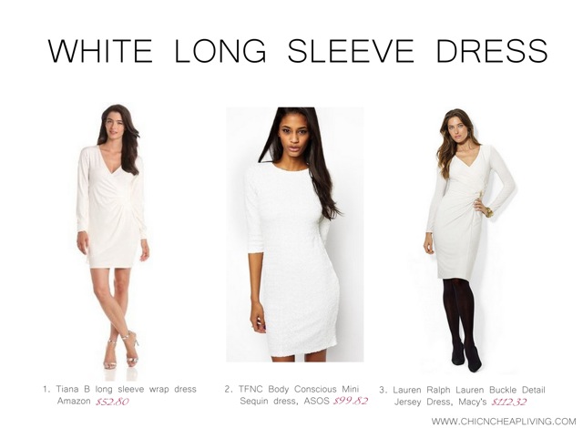 White Long sleeve dress by Chic n Cheap Living