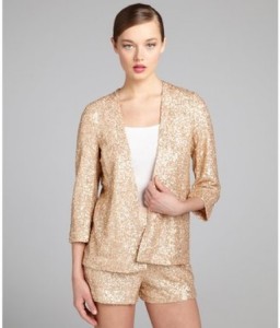 blush French Connection blush sequin open front jacket - saved by Chic n Cheap Living