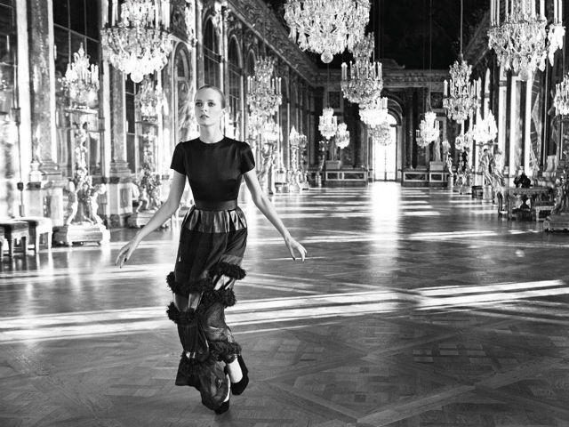 dior black dress running through Versailles - saved by Chic n Cheap Living