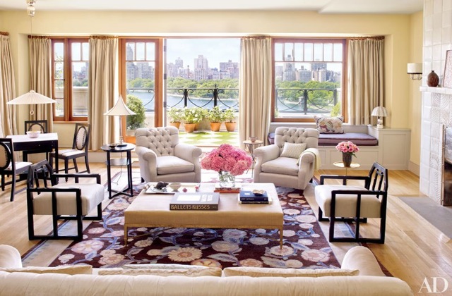 Bette Midler living room Architectural Digest - saved by little luxury list