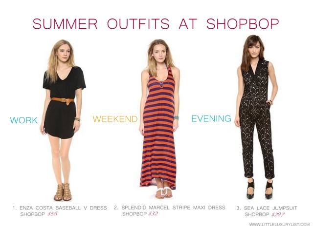 Summer outfits at Shopbop