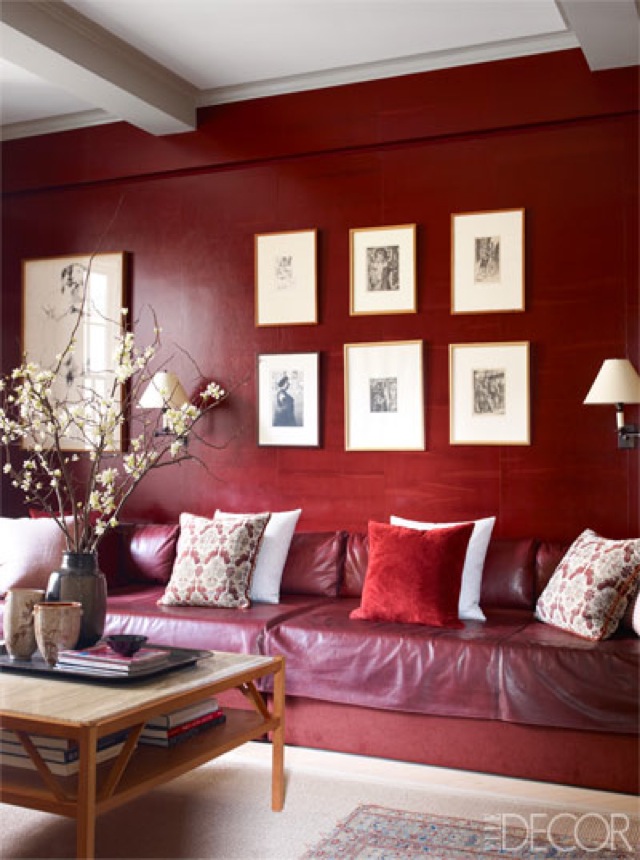 NYC Tina and Jeffrey Bolton Townhouse office by John Saladino on Elle Decor - saved by Chic n Cheap Living