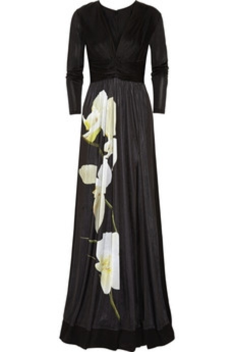 Altuzarra for Target orchid print satin jersey maxi dress