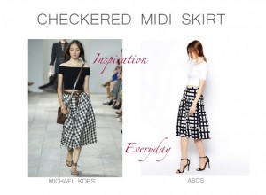 Michael Kors Checkered midi skirt inspiration Spring Summer 2015
