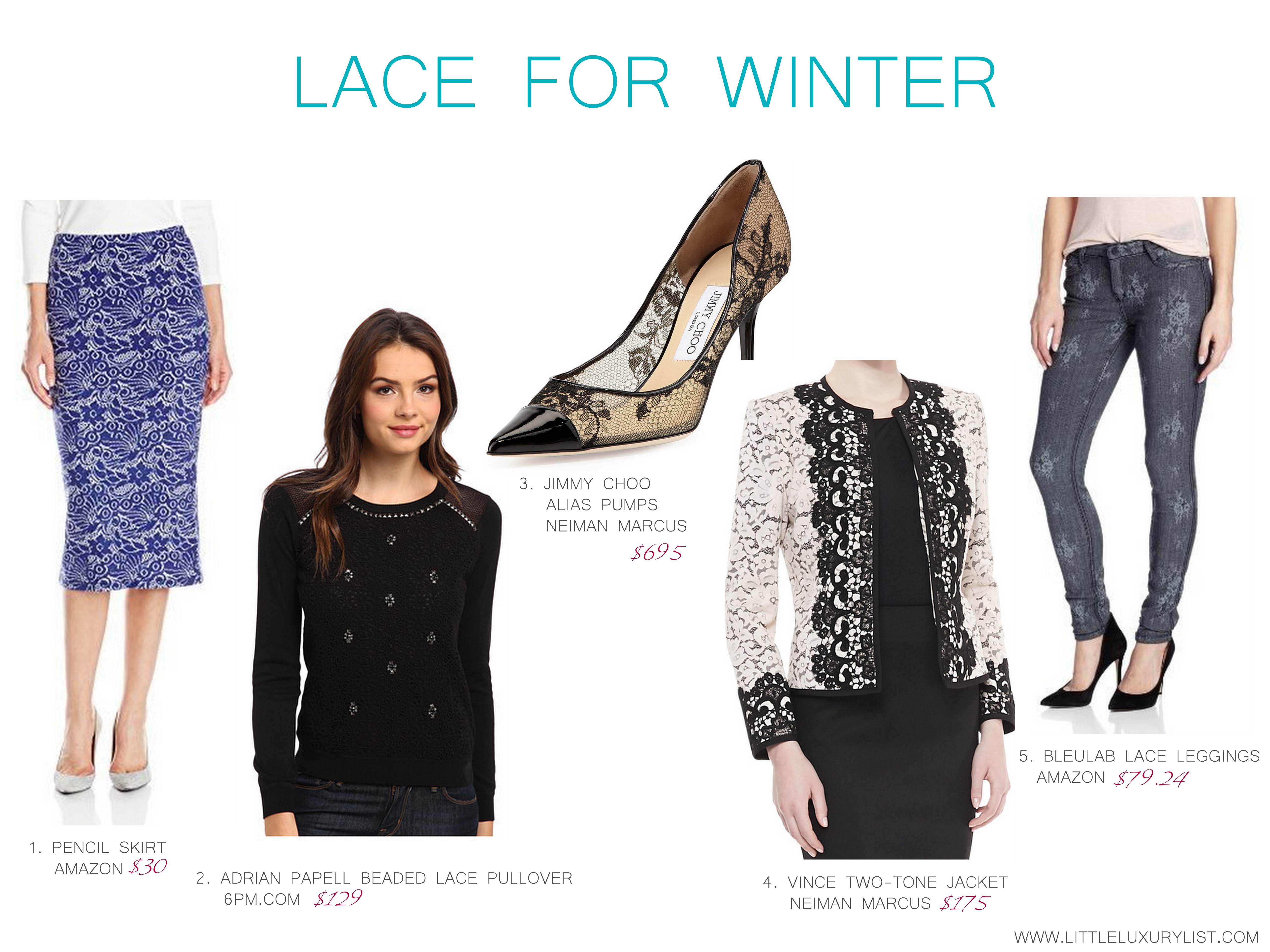Lace for winter by little luxury list